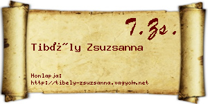 Tibély Zsuzsanna névjegykártya